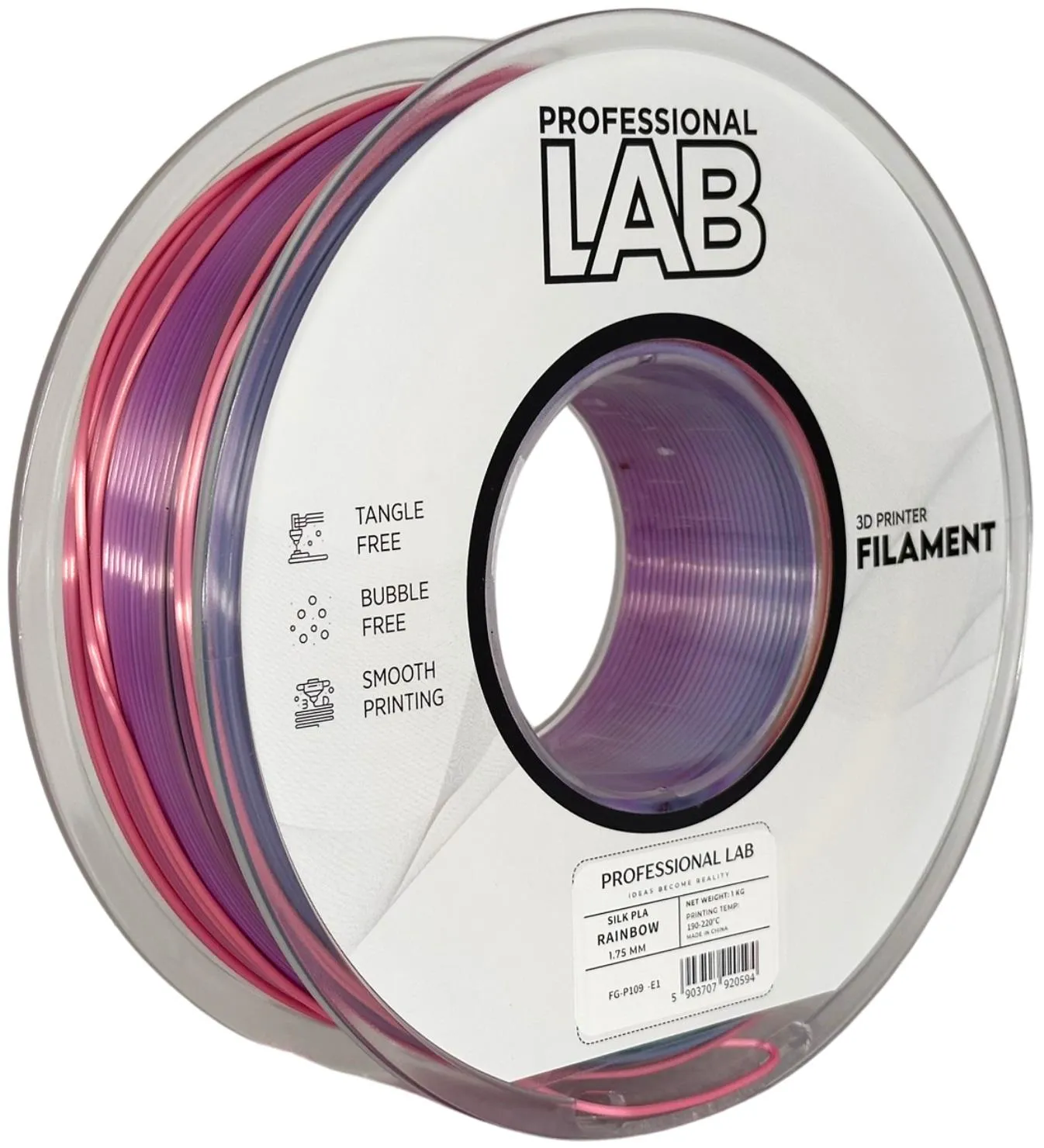 Filament PLA SILK rainbow professional lab