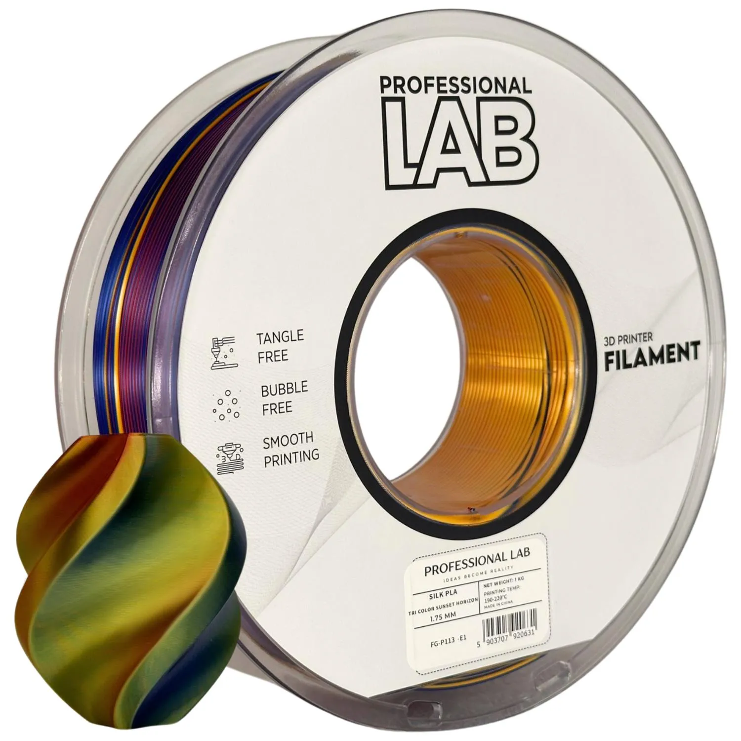 Filament PLA SILK tri colour Sunset horizon