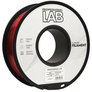 Filament PET-G transparentní červená professional lab