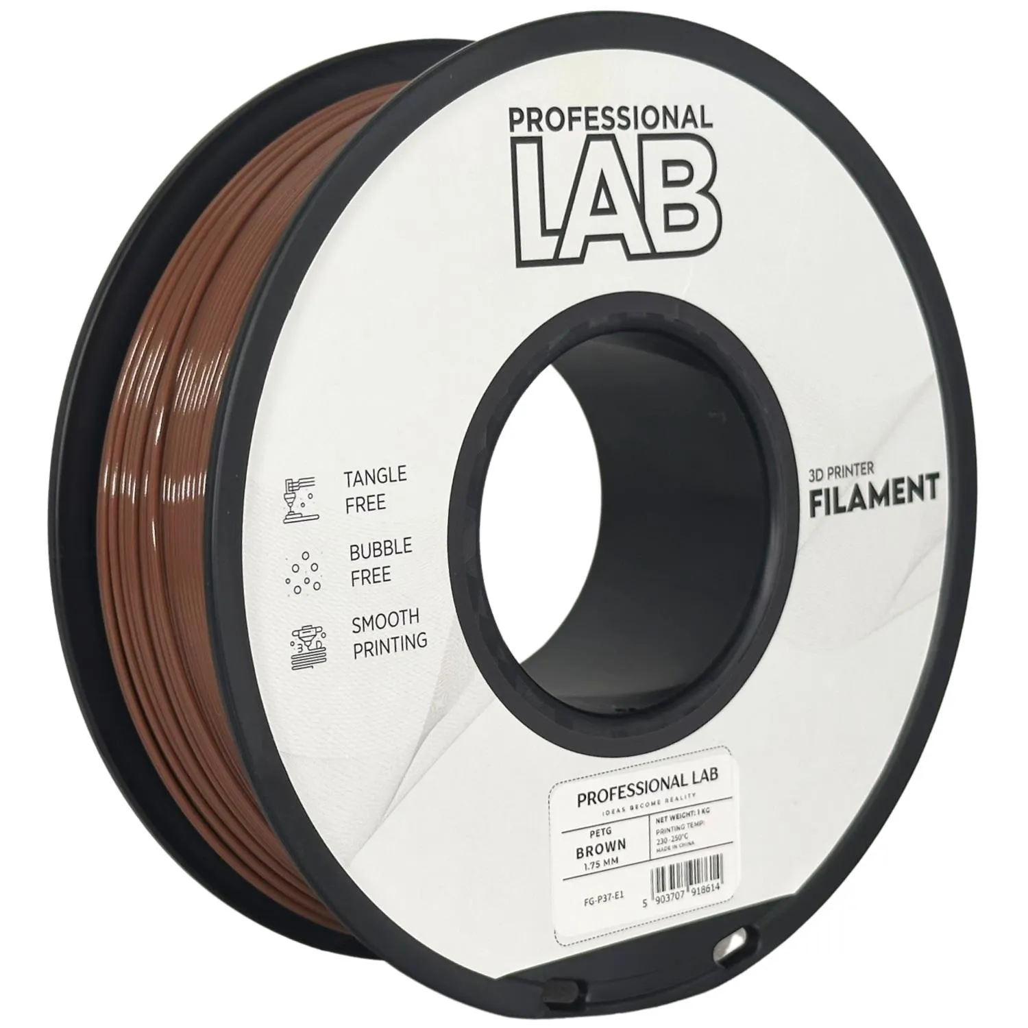 Filament pet-g hnědá professional lab