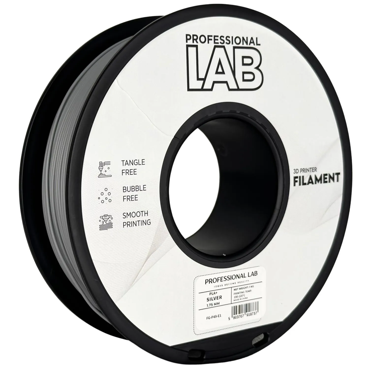 Filament pla+ stříbrná professional lab