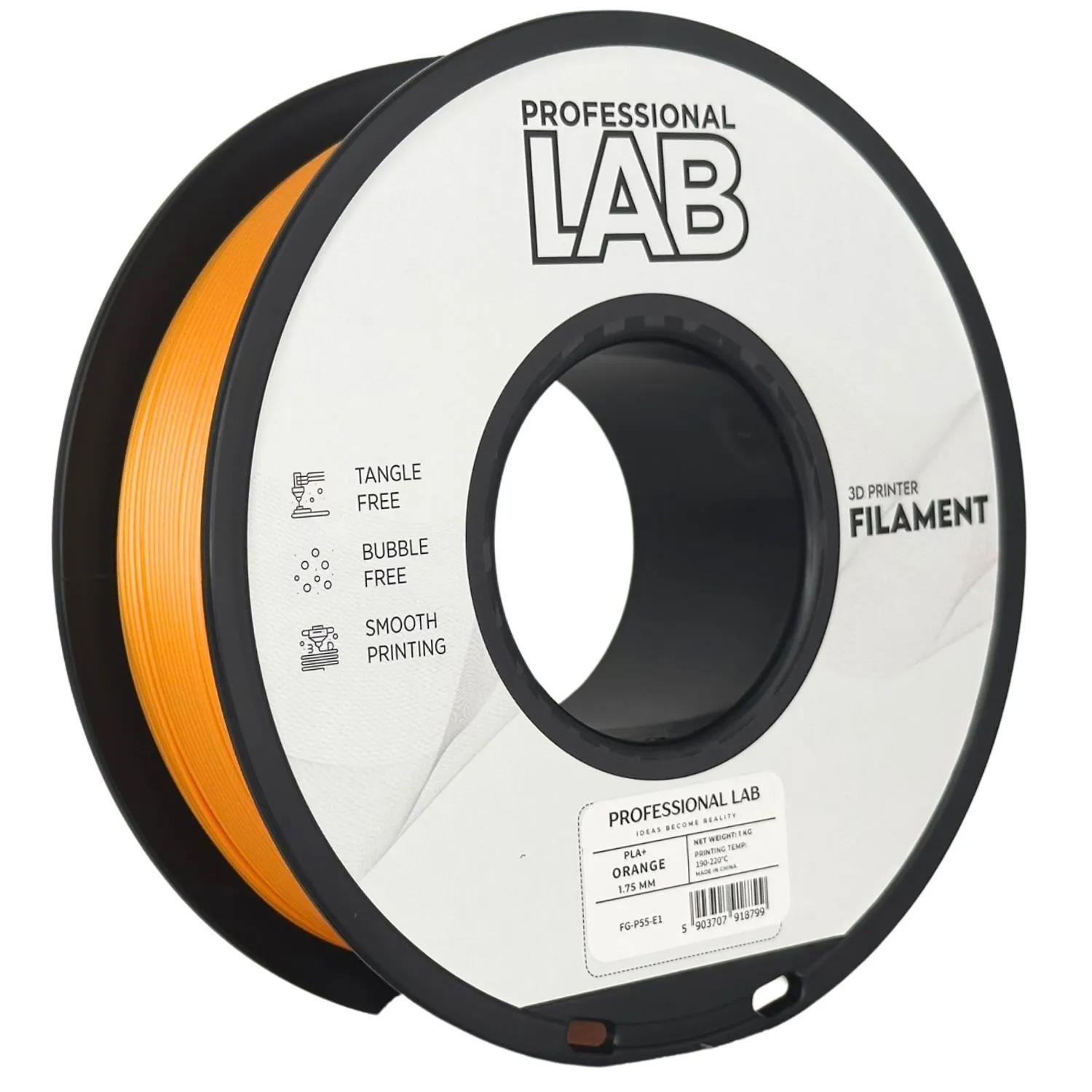 Filament pla+ oranžová professional lab