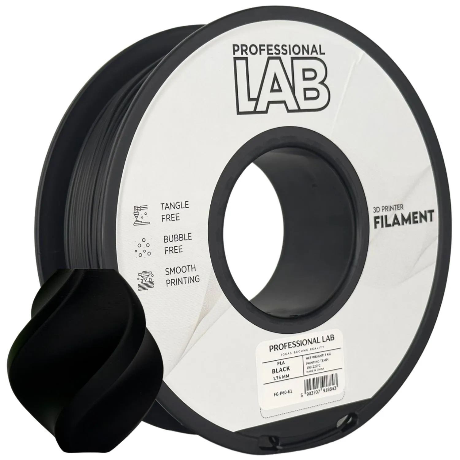 Filament pla černá professional lab
