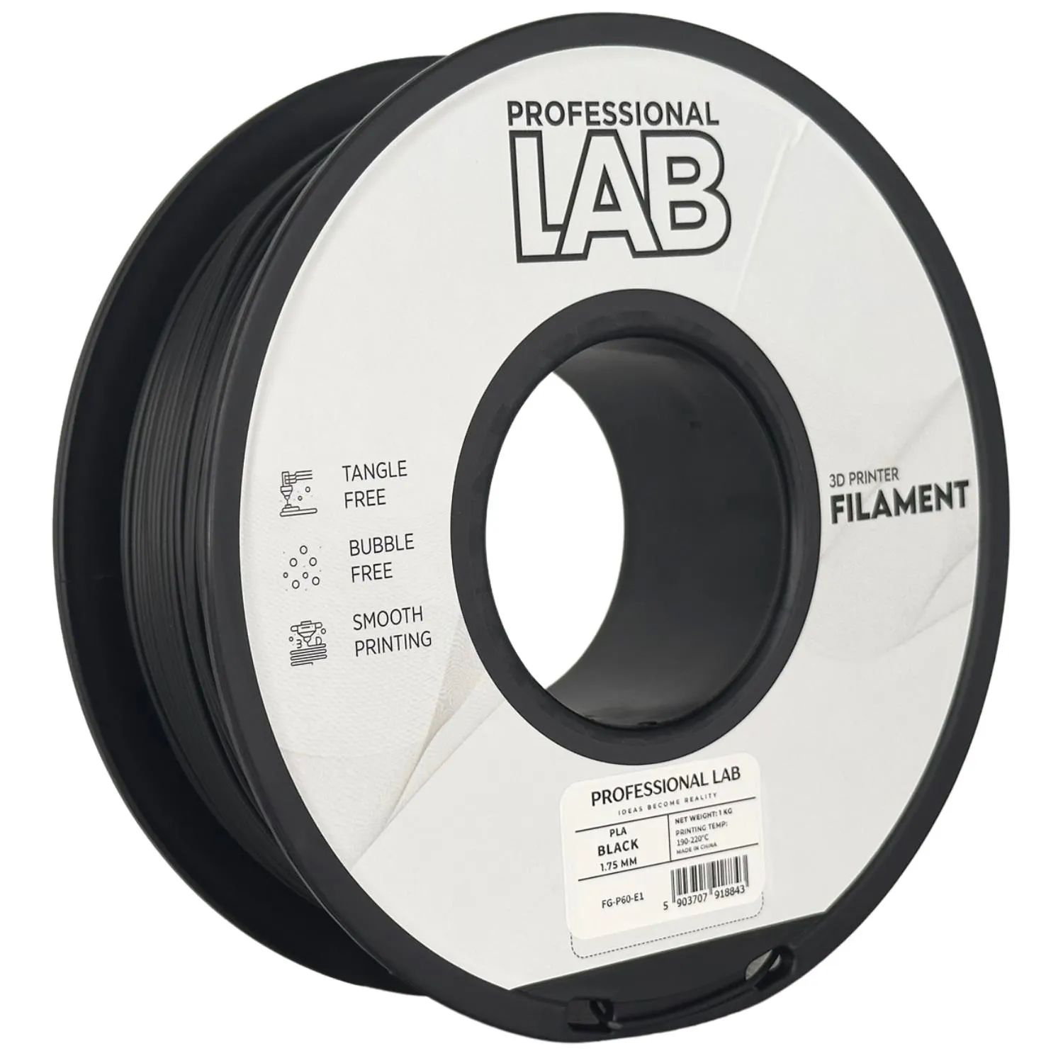 Filament pla černá professional lab