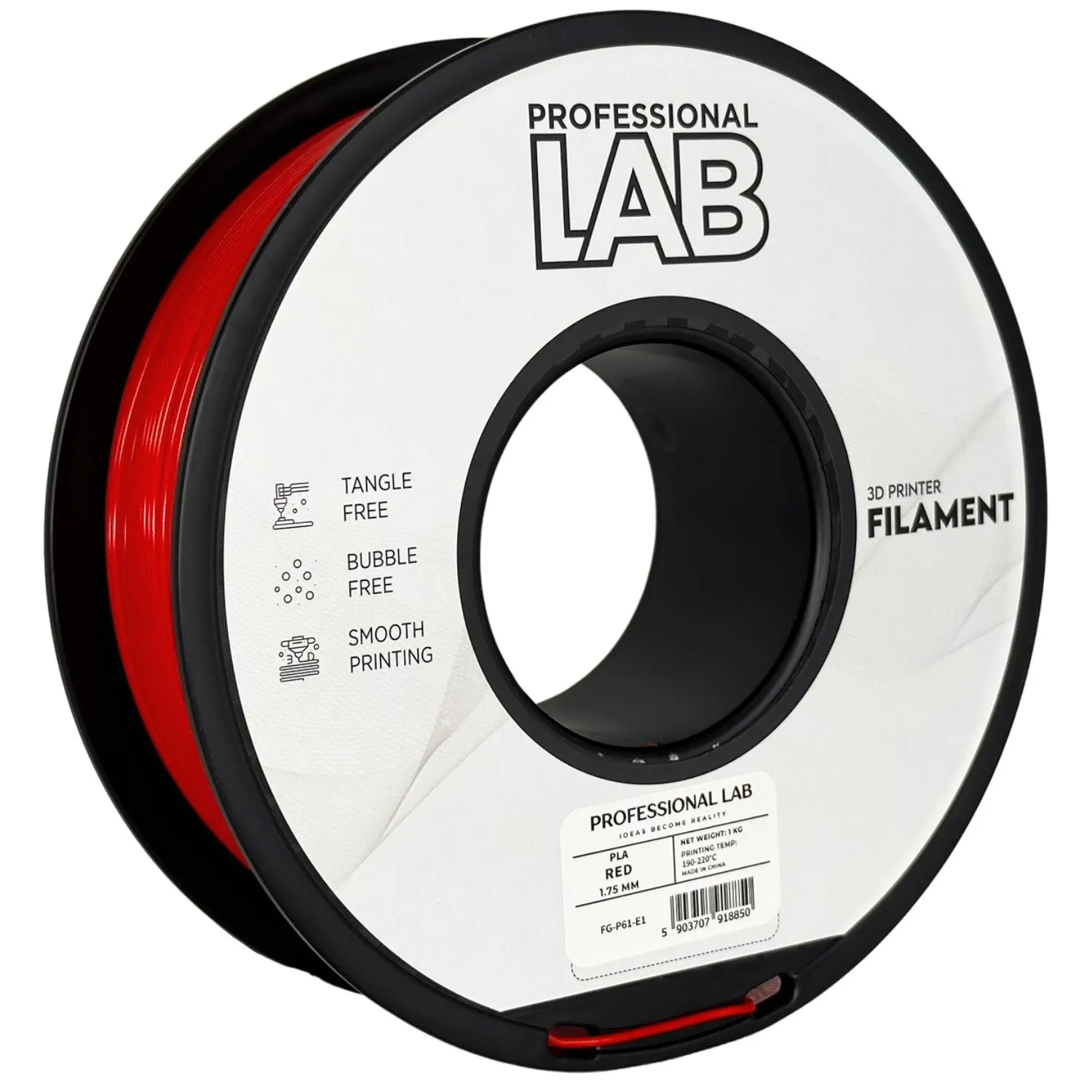 Filament pla červená professional lab