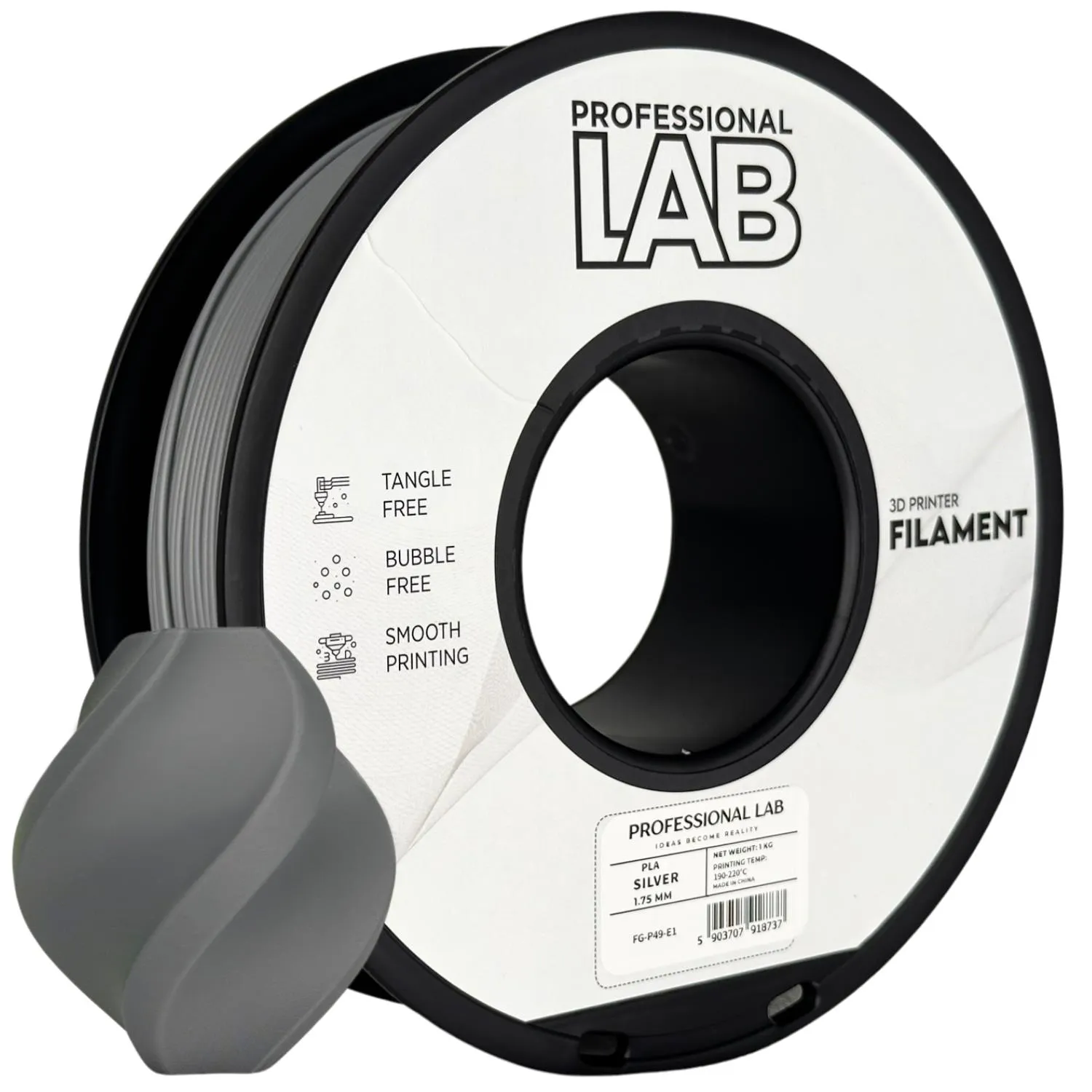 Filament pla stříbrná professional lab