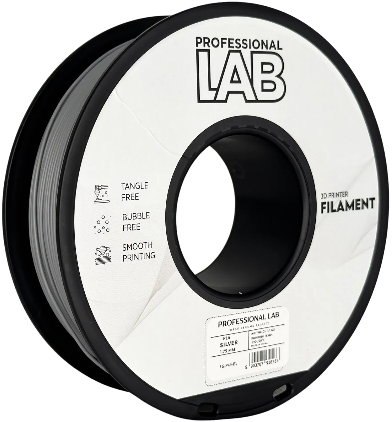 Filament pla stříbrná professional lab