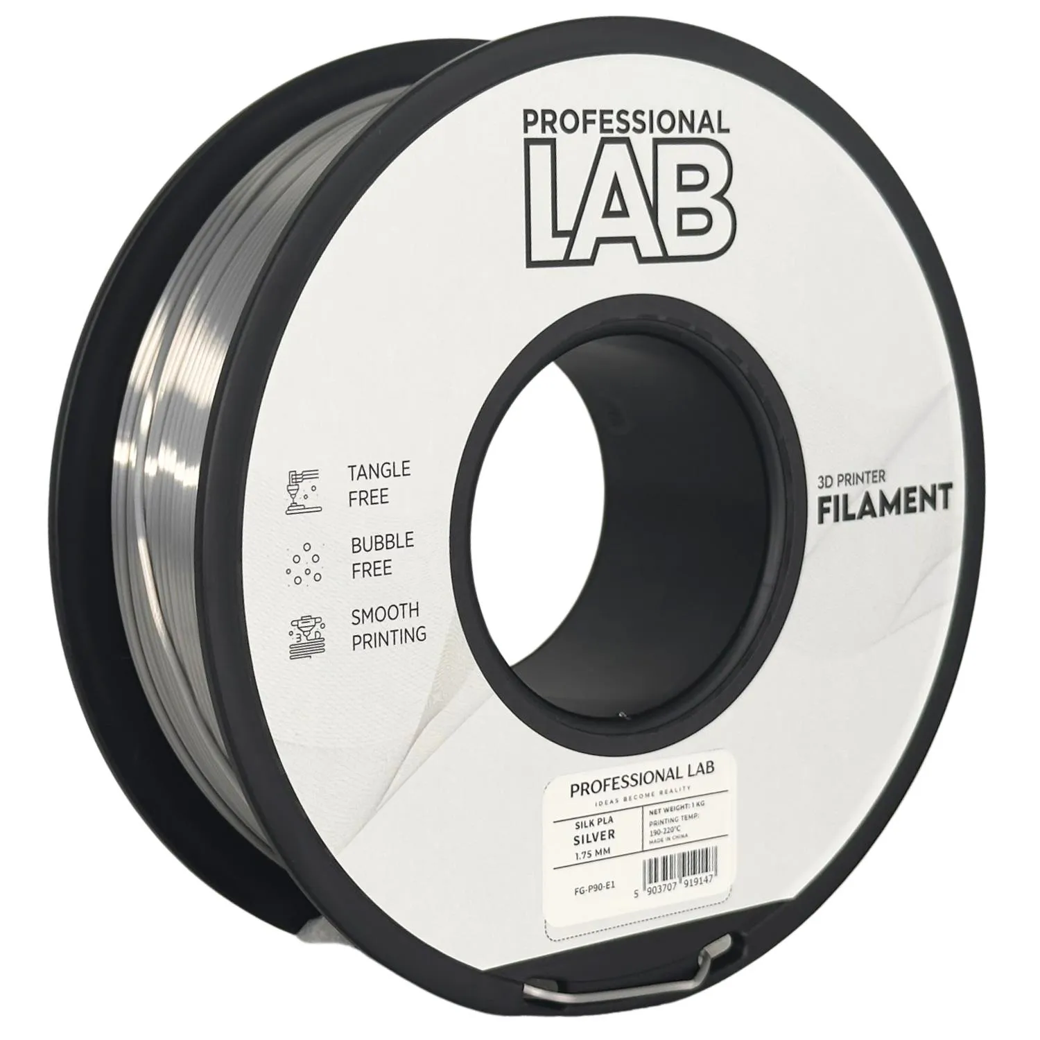 Filament SILK pla stříbrná professional lab