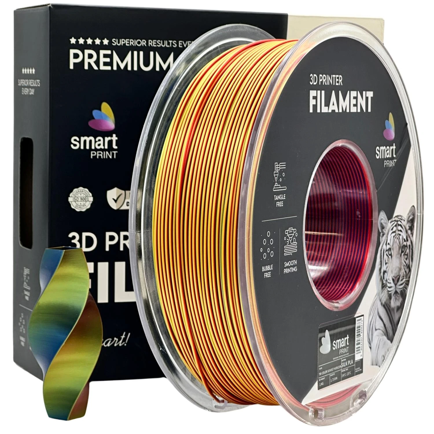 Filament PLA SILK tri colour Sunset horizon 1 kg – Smart print