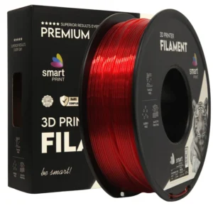 Filament PET-G transparentní červená Smart print