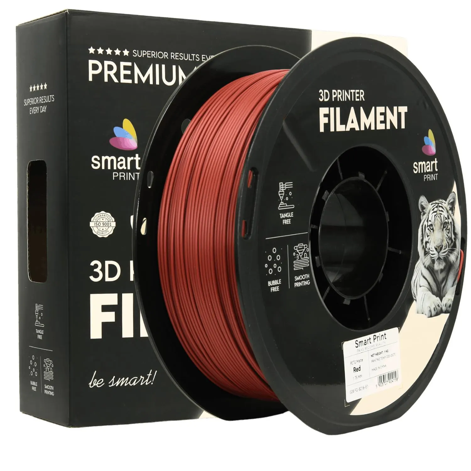 Filament PET-G matte Červená 1 kg – Smart Print