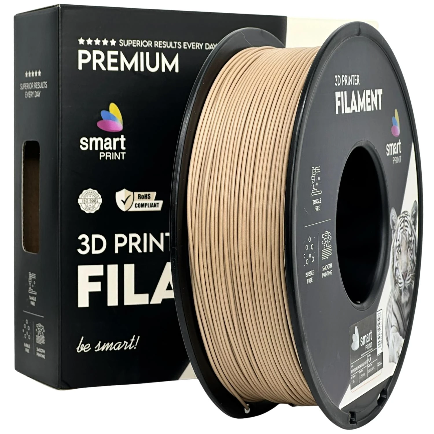 Filament PLA wood tmavý ořech smart print