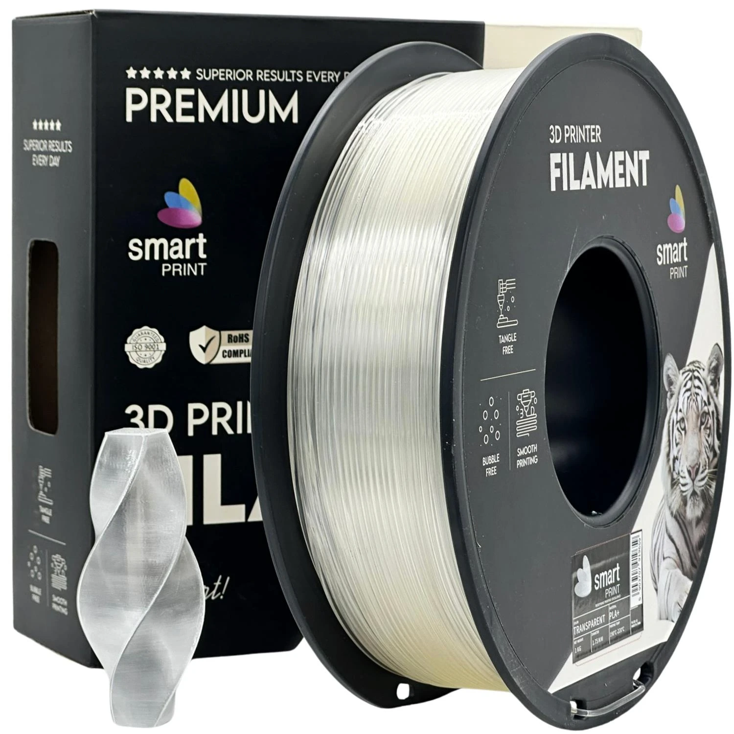 Filament pla+ transparentní smart print