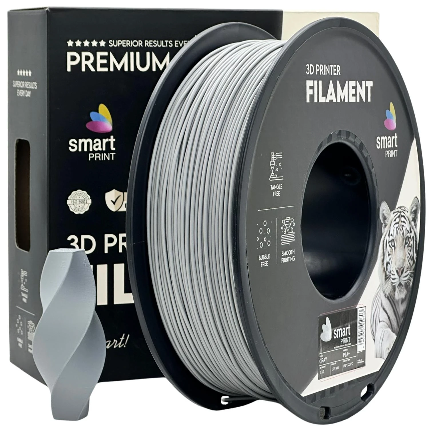 Filament pla+ šedá smart print