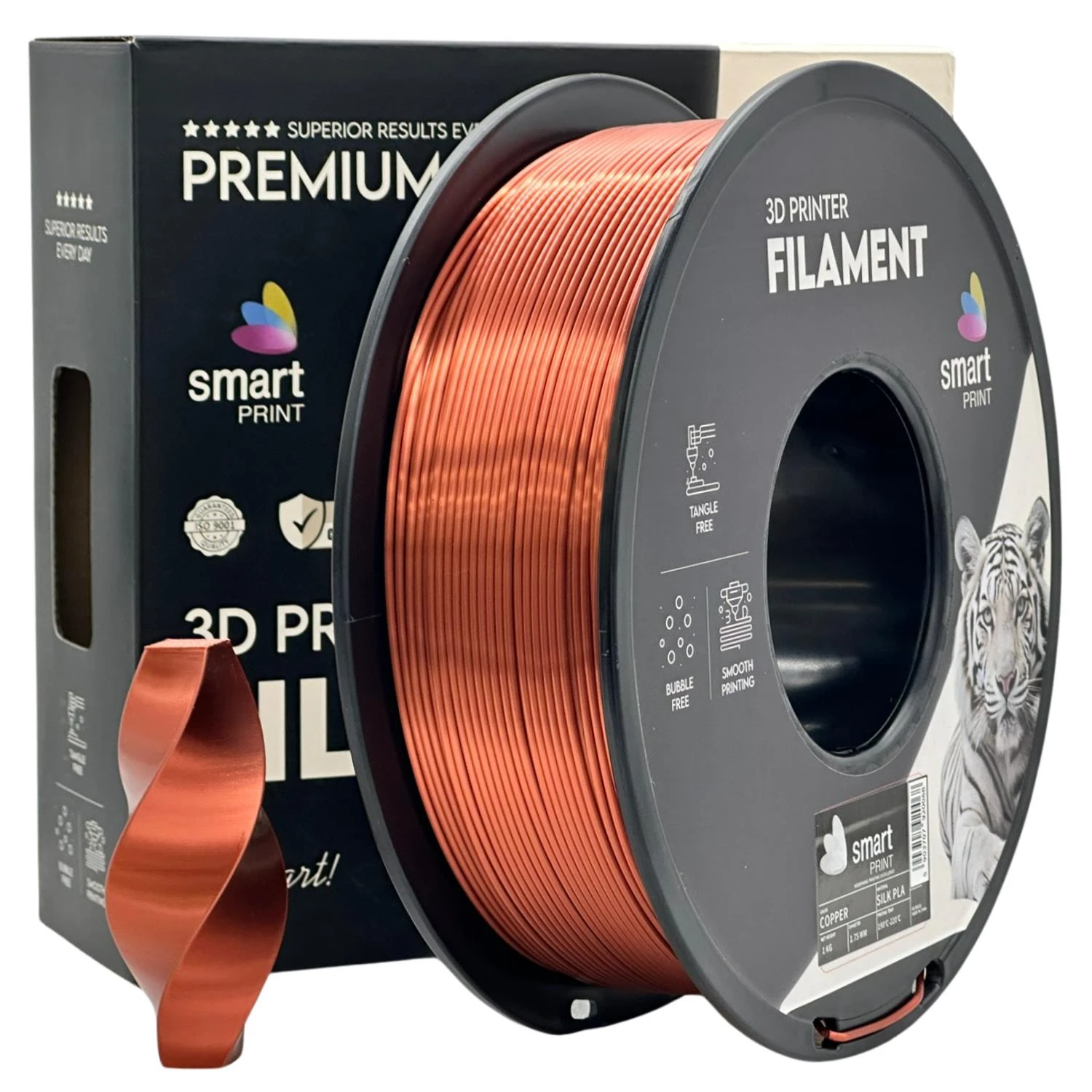 Filament SILK pla měděná smart print