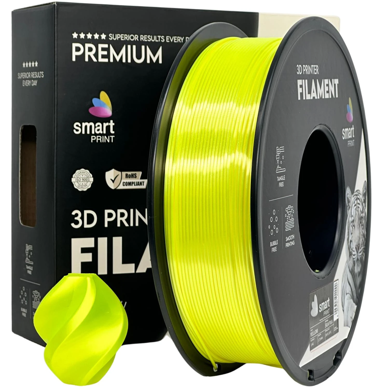 Filament SILK pla žlutá smart print